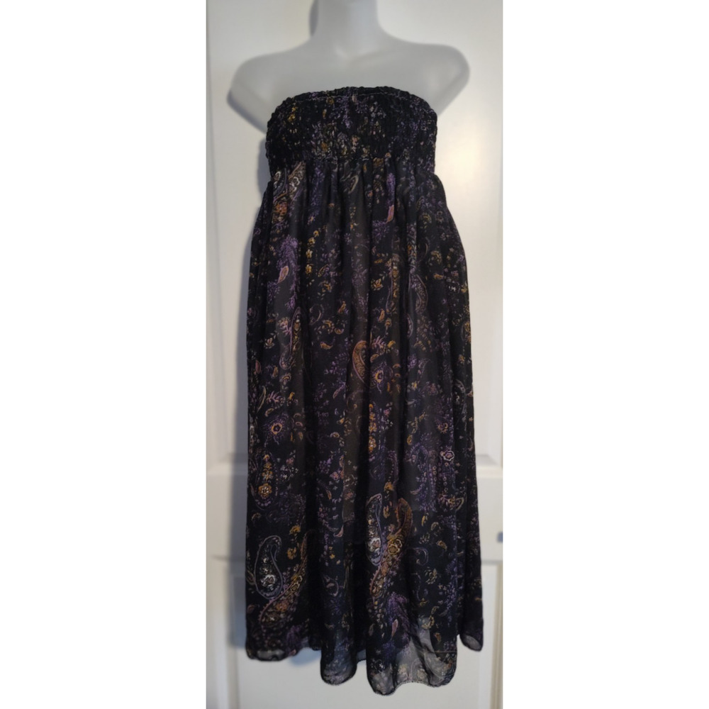 Jackpot Women’s Black Paisley Print Elastic Waist Skirt Size M Bag 4
